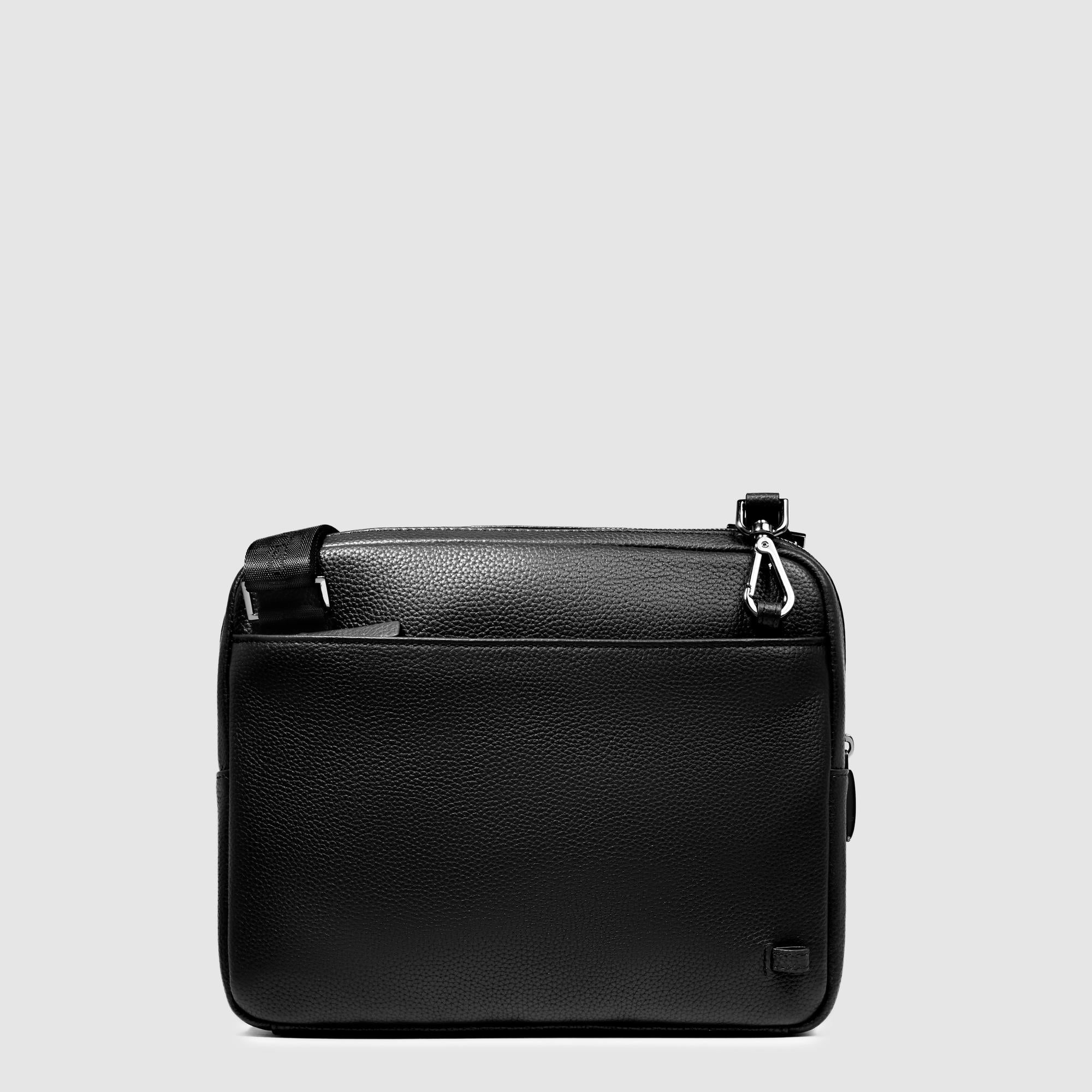 Piquadro Urban Herrentasche iPad Leder Schwarz