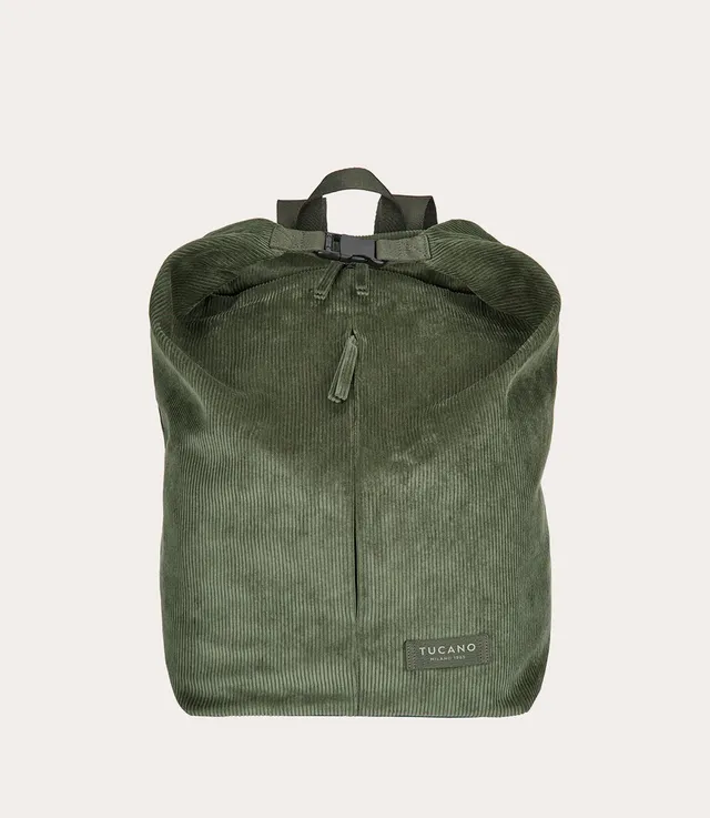 Tucano Carry Cord-Rucksack Grün Samt Recycling