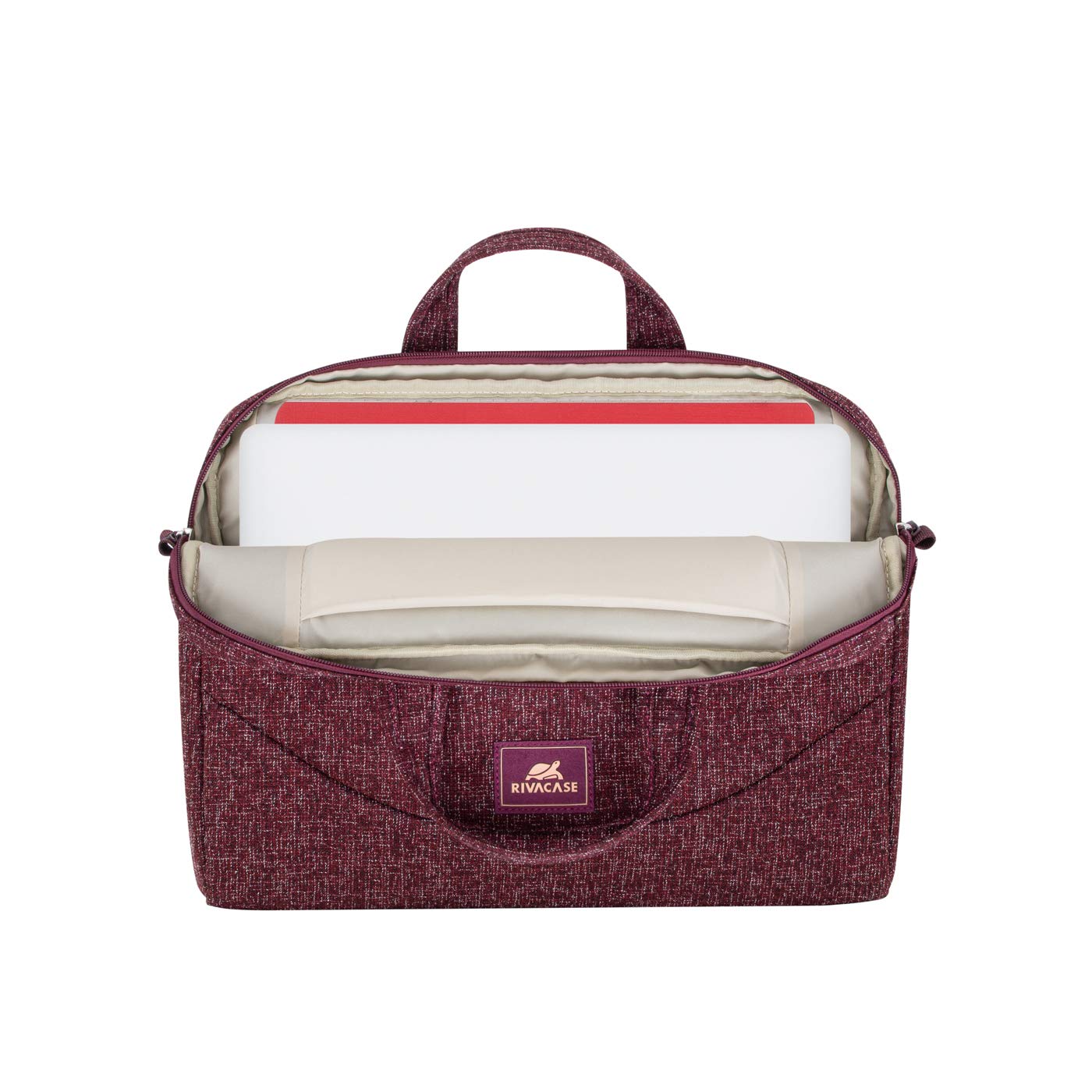 RIVACASE Tiergarten Laptoptasche 14 Zoll Burgunderrot