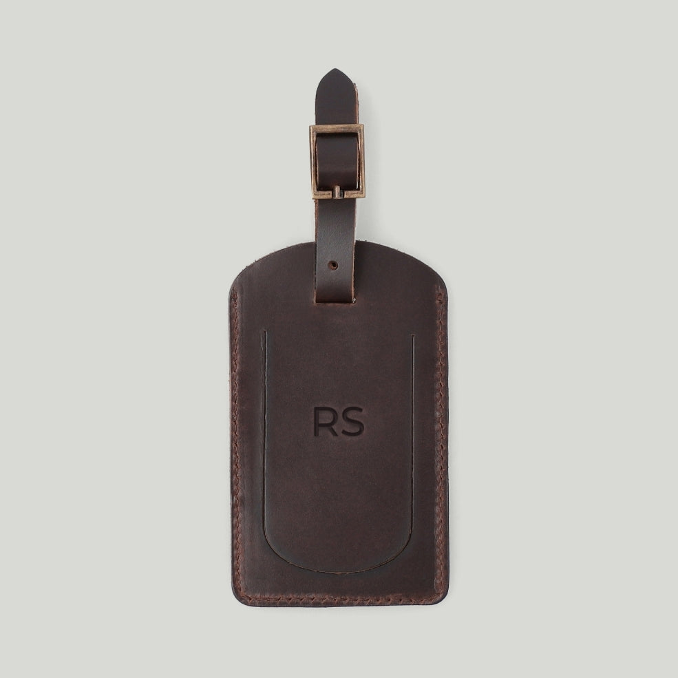 Buckle & Seam Safar Kofferanhänger Leder mit Kartenfach