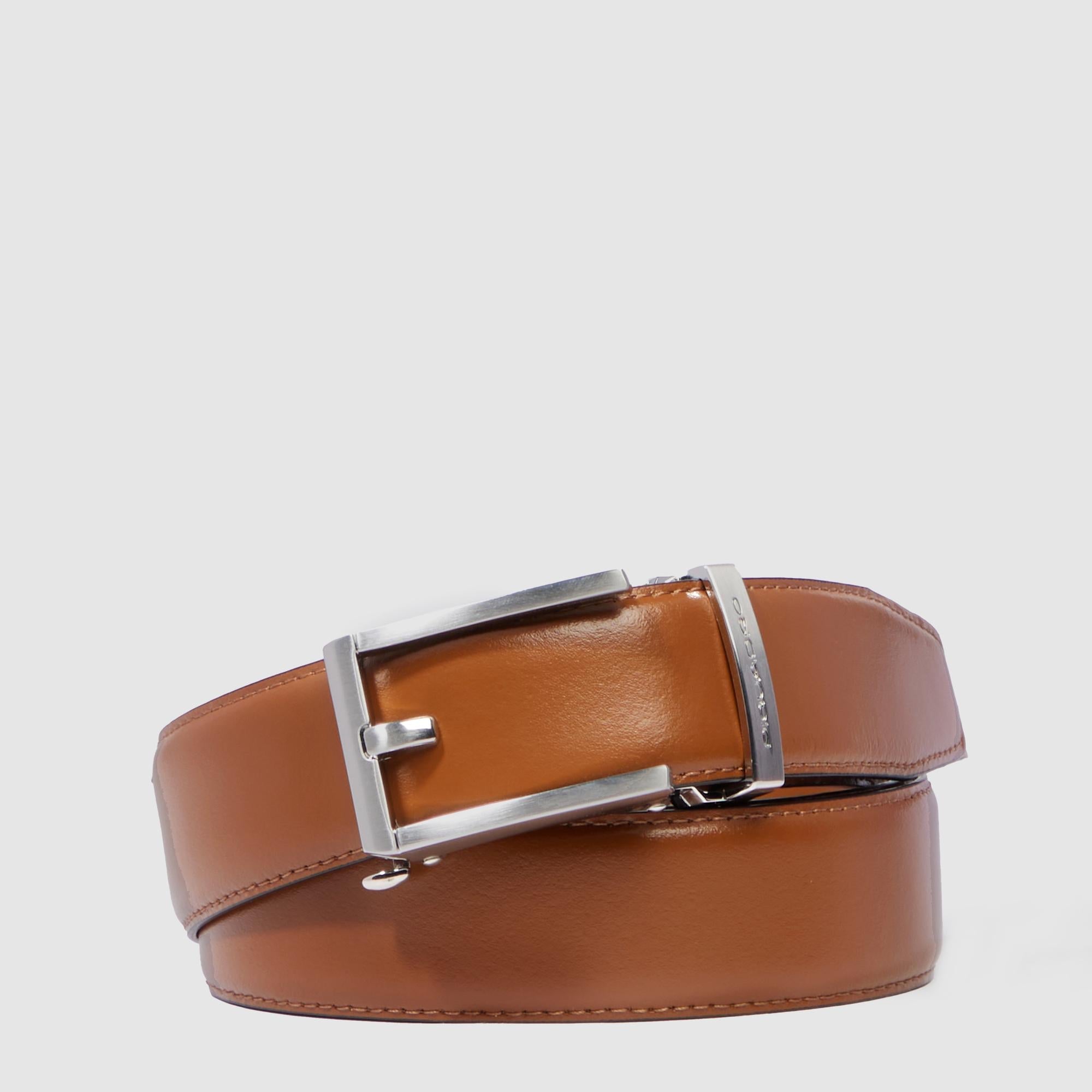 Piquadro Blue Square Gürtel Herren Leder Schwarz o. Löcher