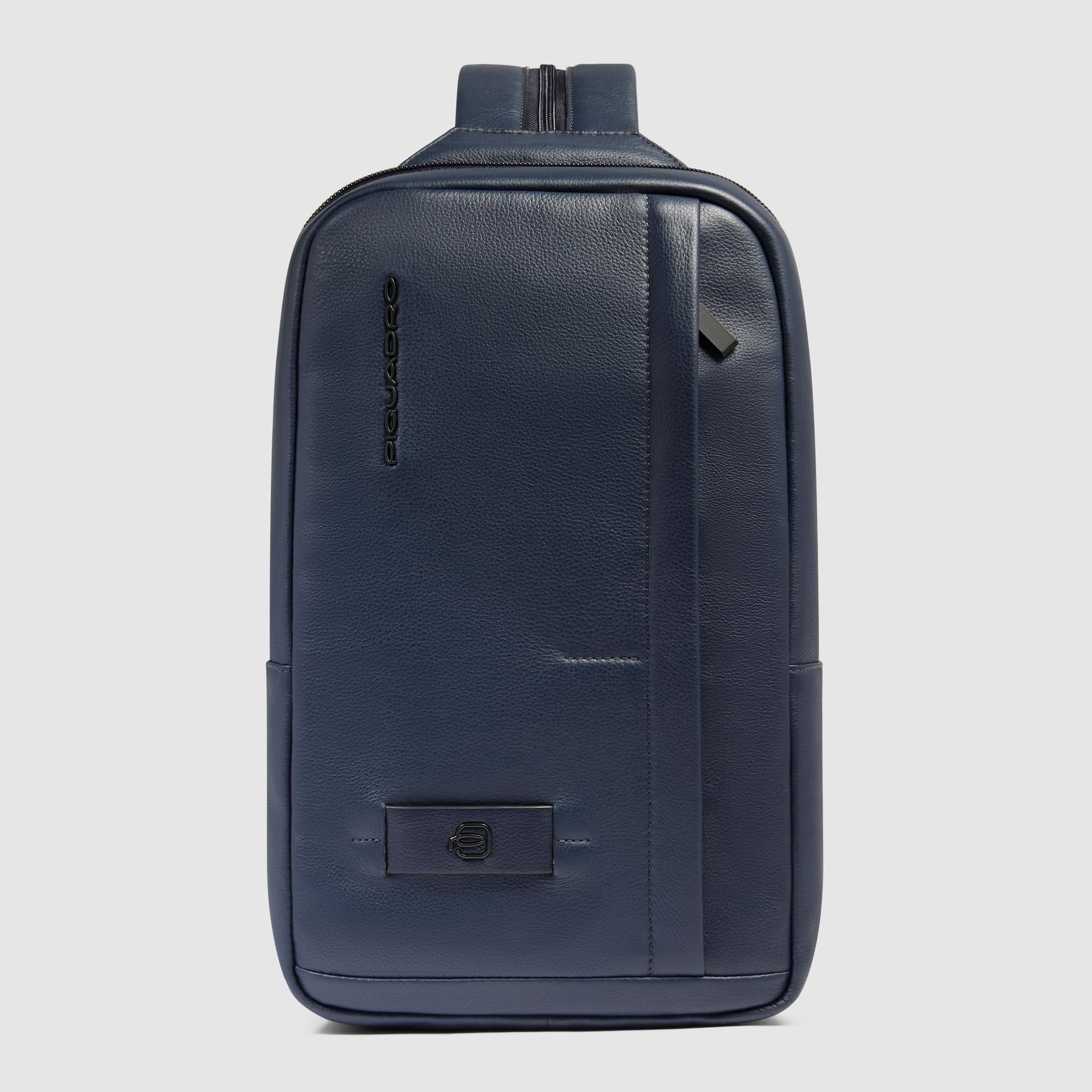 Piquadro Urban Slingbag Herren Leder Schwarz iPad-Fach