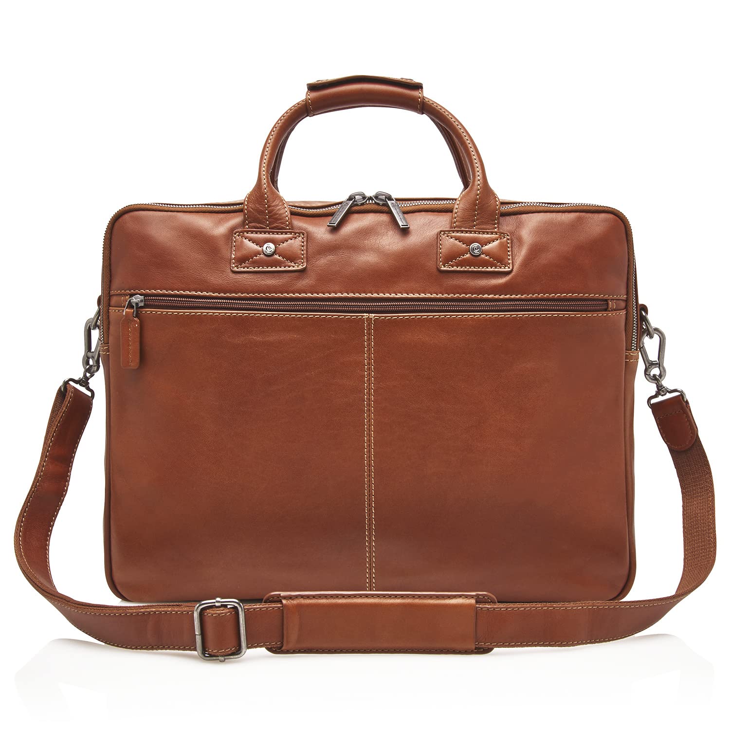 Castelijn & Beerens Firenze Laptoptasche 17 Zoll Leder hellbraun