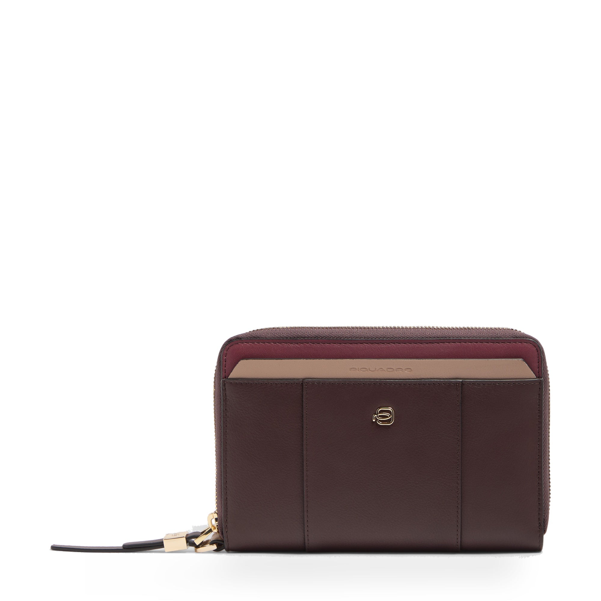 Piquadro Blue Square Reisepasshülle Leder schwarz mit Reissverschluss