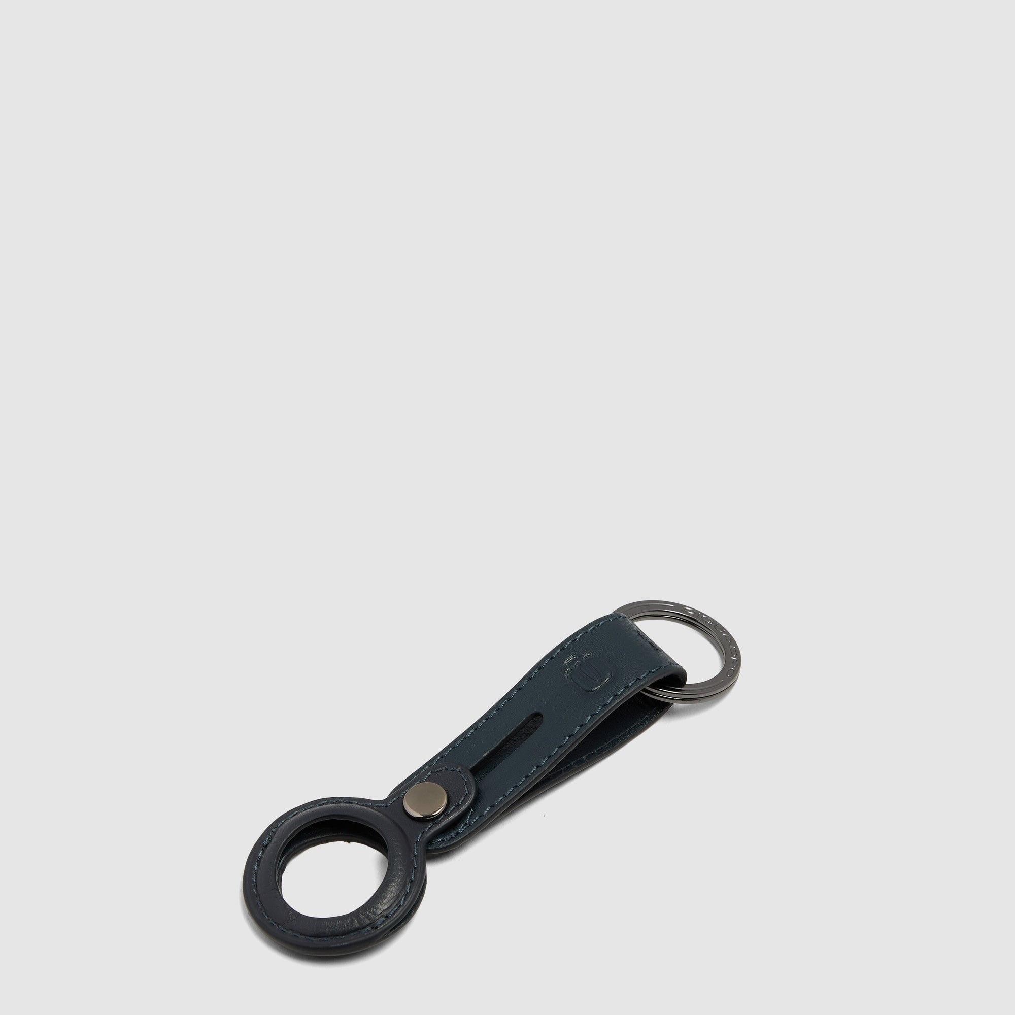 Piquadro Connequ AirTag Anhänger Leder Blau Schlüsselring