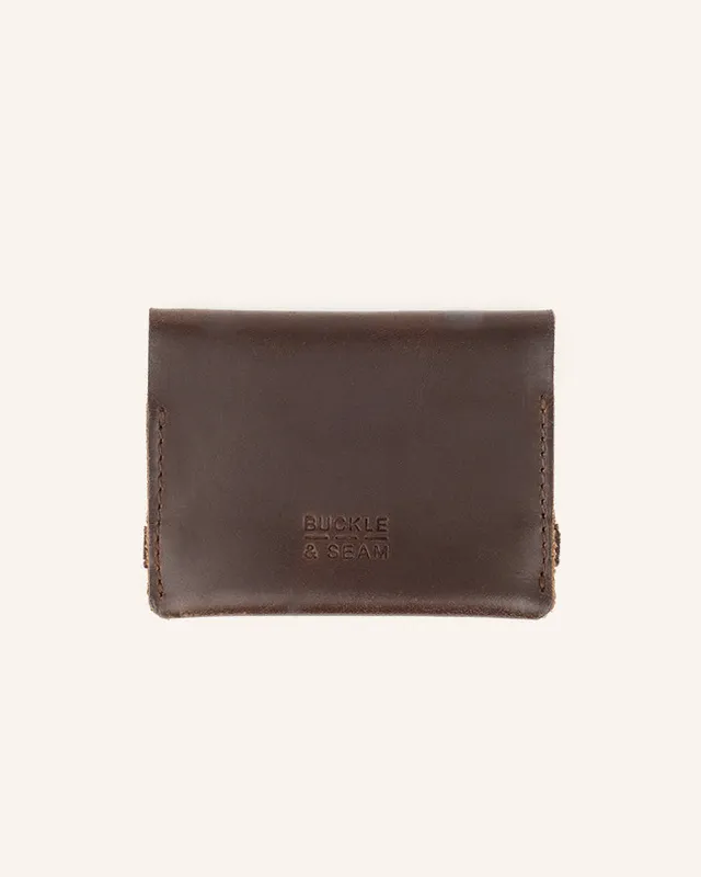 Buckle & Seam Finley Leder Kartenetui Wallet Kartenhalter braun