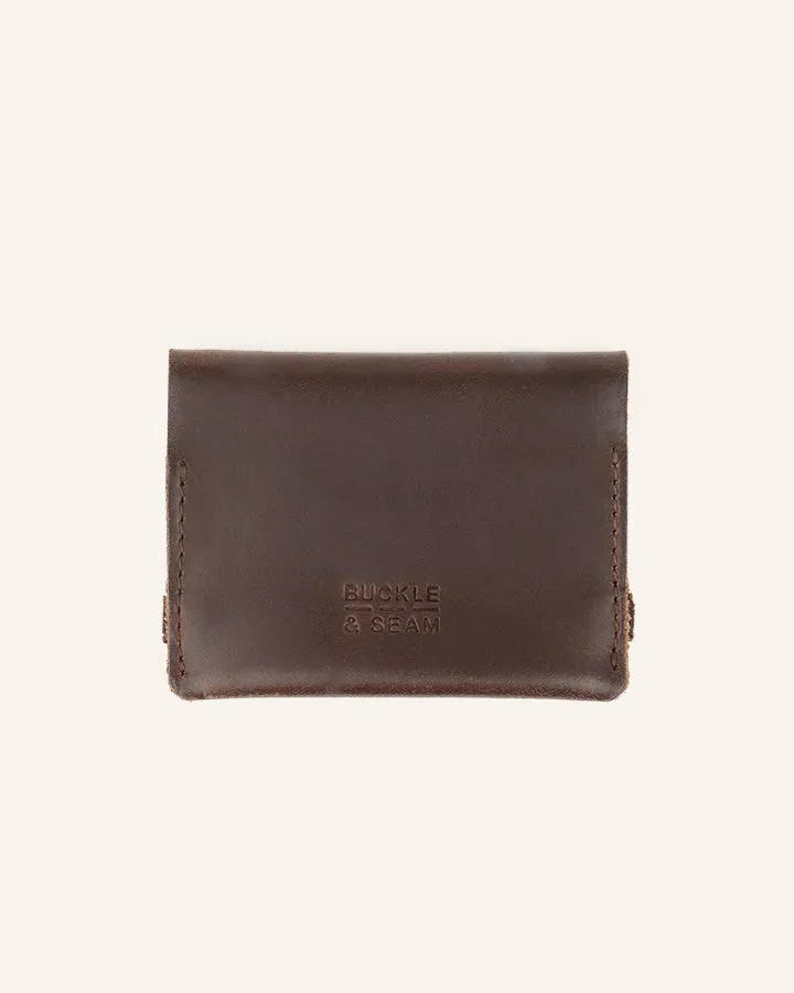 Buckle & Seam Finley Leder Kartenetui Wallet Kartenhalter braun