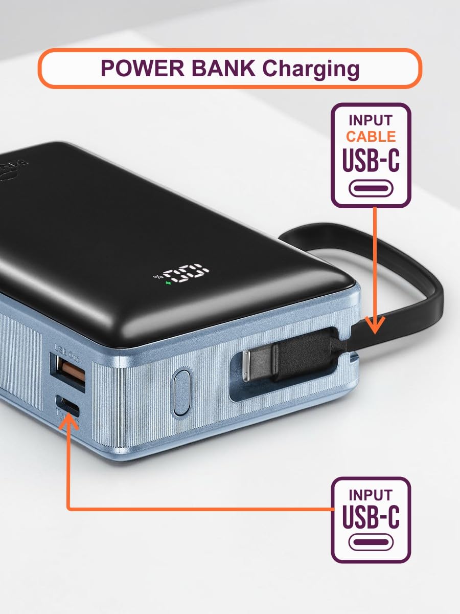 RIVACASE Turbo VA1097 Powerbank 20000 mAh 65W Dunkelgrau