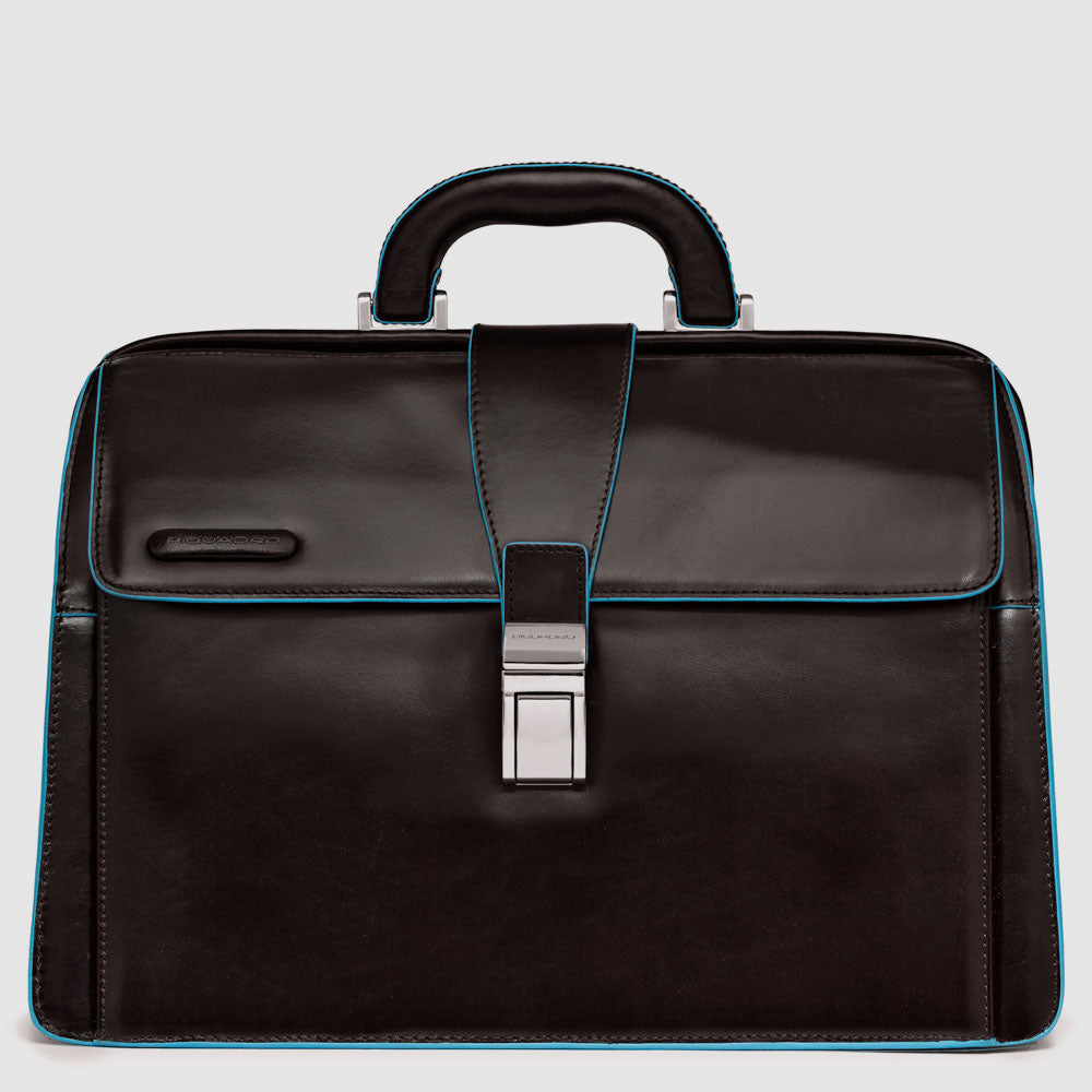 Piquadro Black Square Doktortasche Leder Schwarz Business