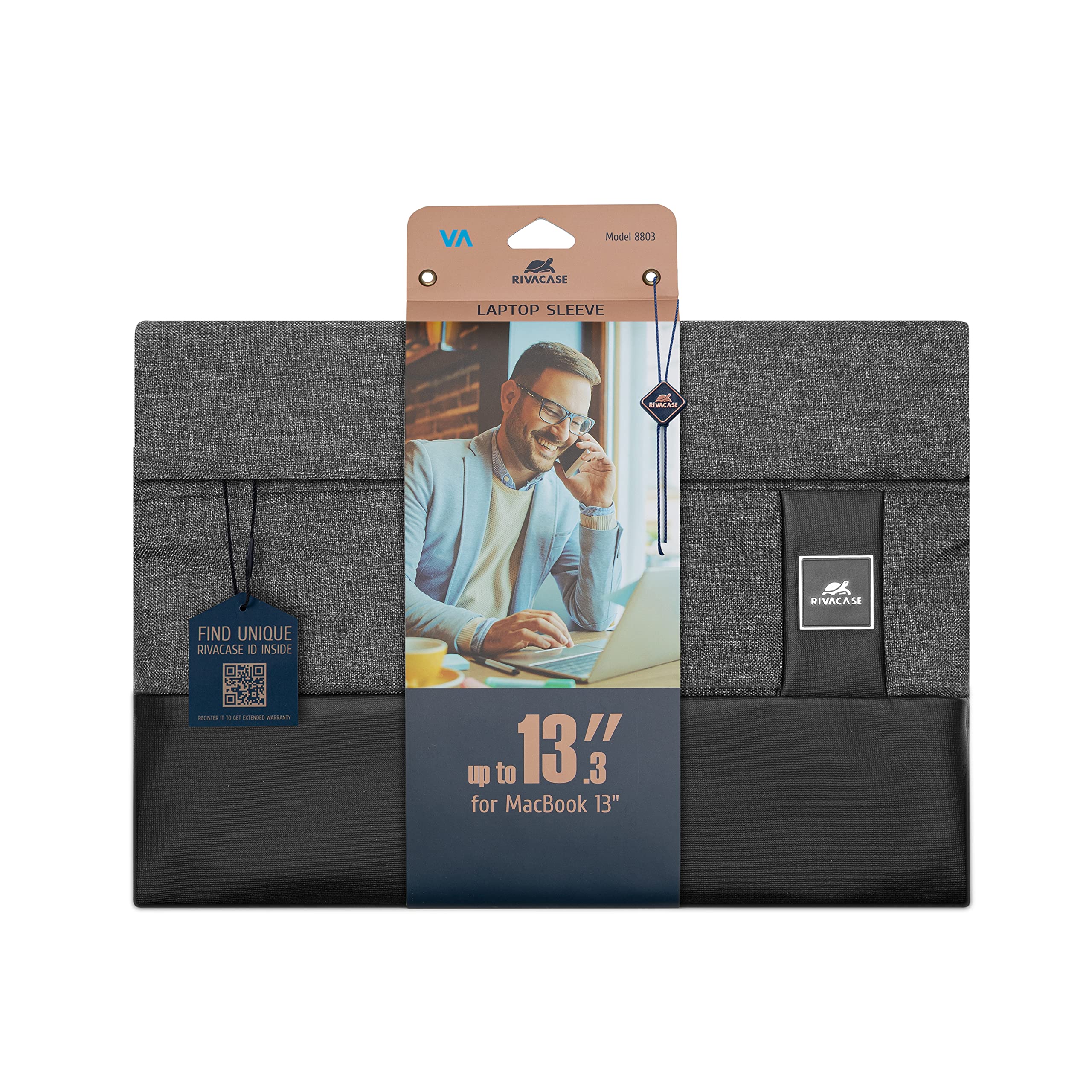 Rivacase Anvik 8803 Sleeve 13,3 Zoll Kunstleder schwarz