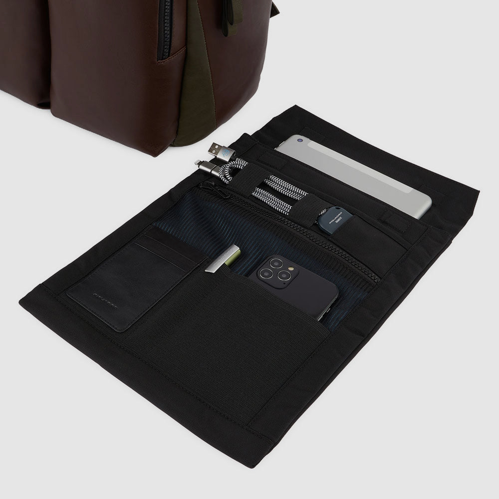 Piquadro Connequ Laptop-Rucksack 14 Zoll Schwarz RFID