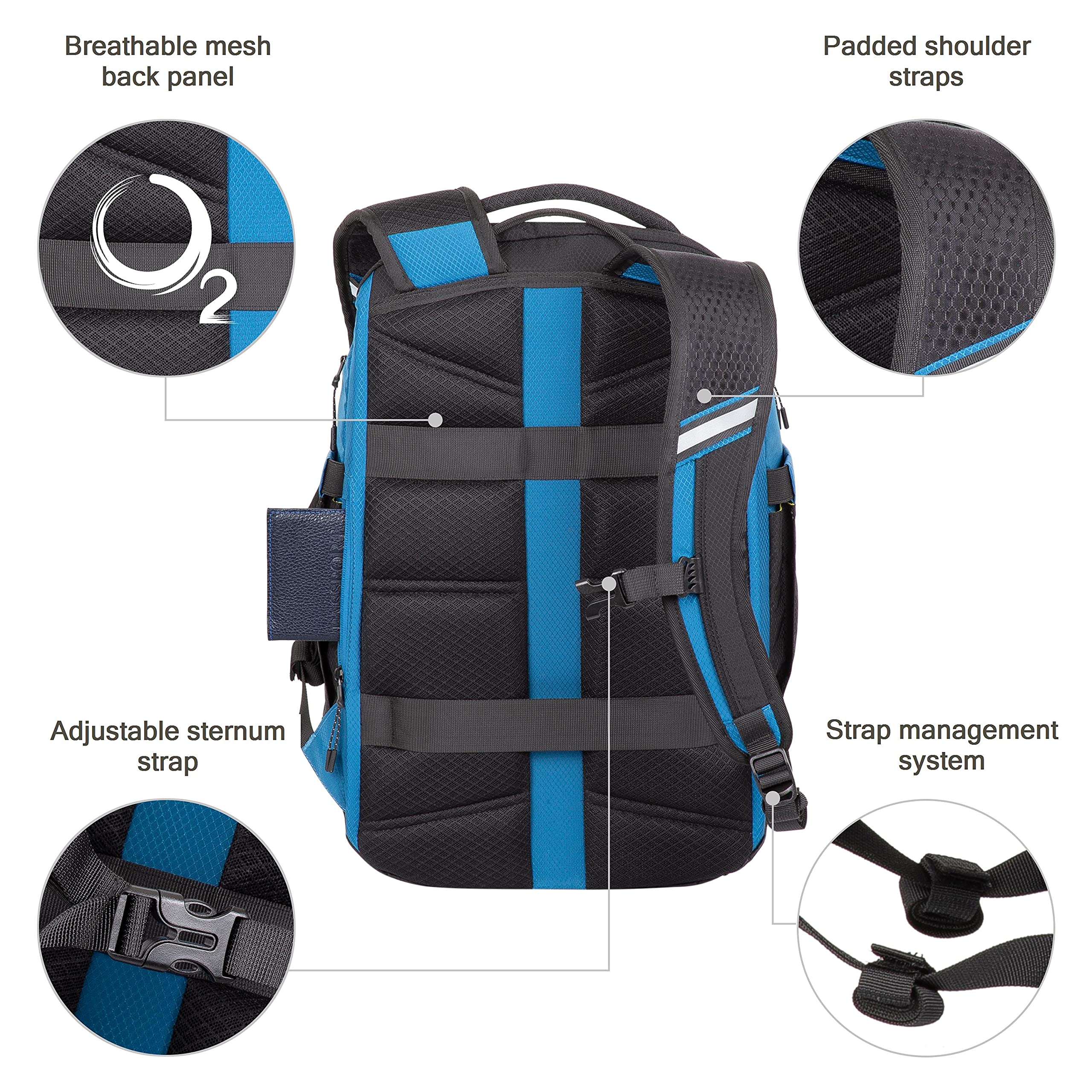 Rivacase Ipanema Rucksack 15,6 Zoll blau reflektierend