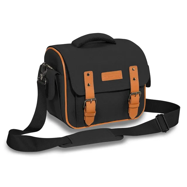 Pedea Vintage Kameratasche XL Schwarz DSLR Systemkamera Tasche