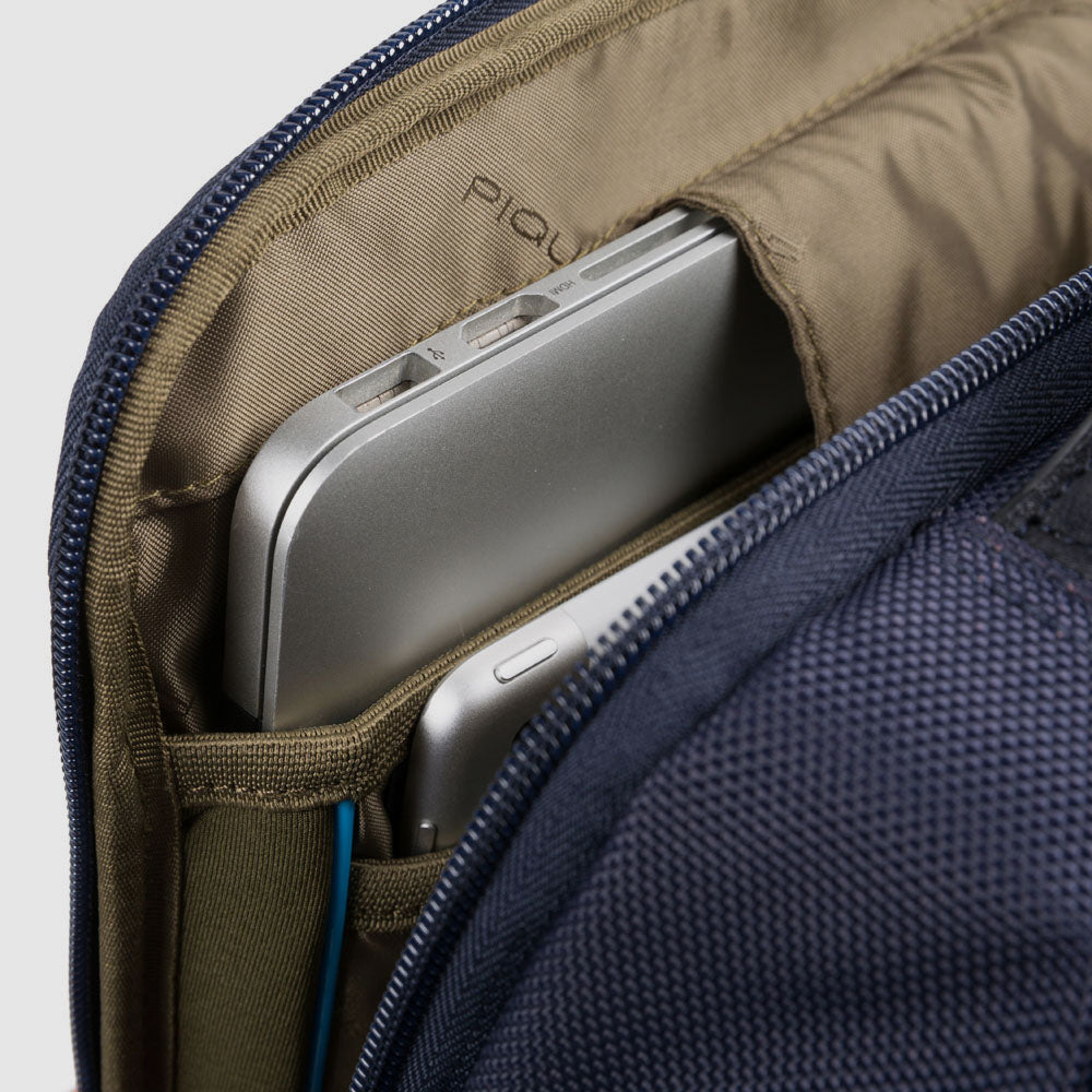 Piquadro Corner 2.0 Rucksack Laptop 15,6 Zoll recycelt grau