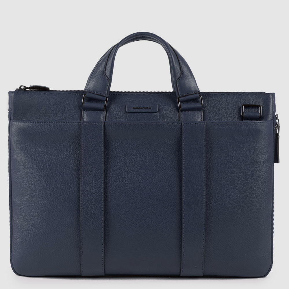 Piquadro Black Square Laptoptasche 15 Zoll Leder schwarz