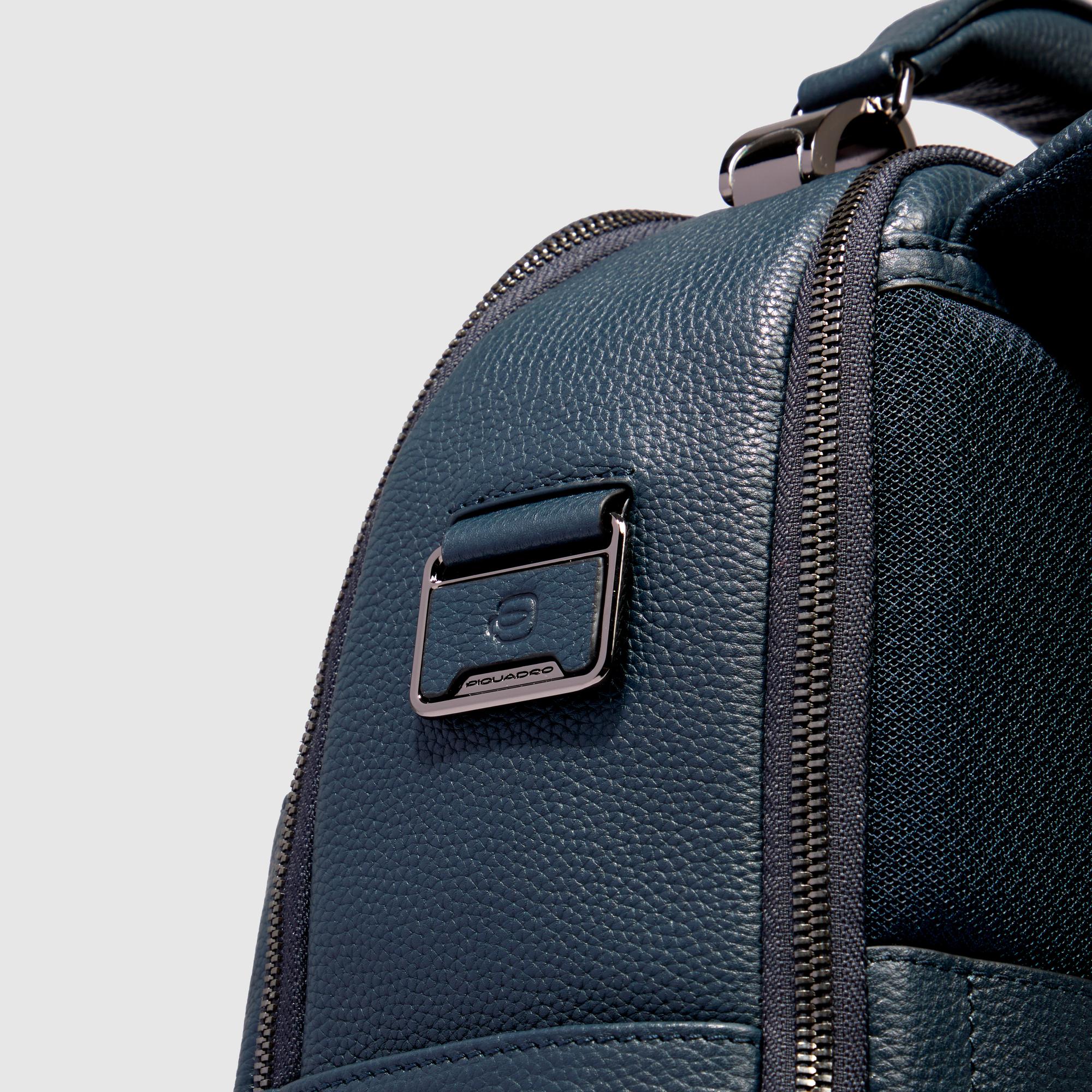 Piquadro Blue Square Rucksack 14 Zoll Laptop Leder
