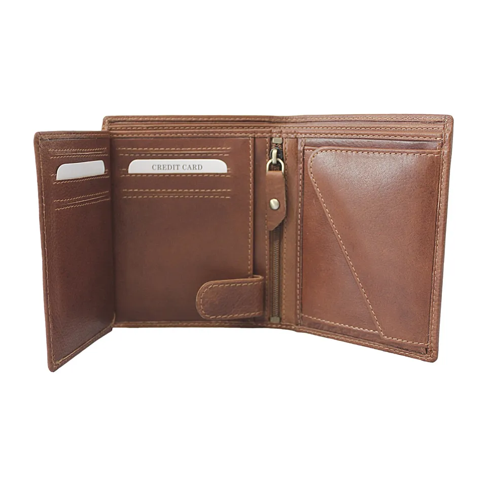 Lightpak Geldbörse Hochformat cognac Leder