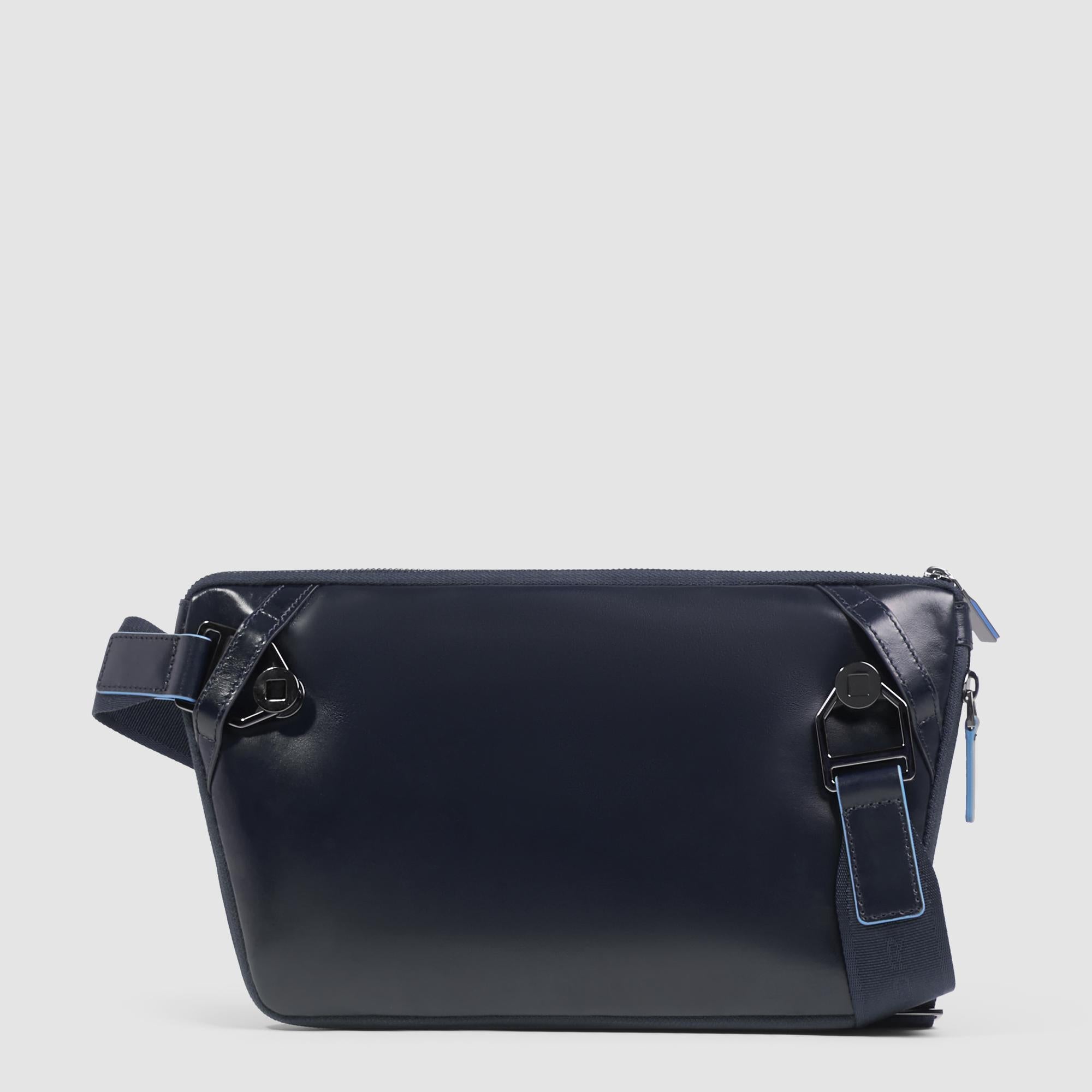 Piquadro Urban Bauchtasche Leder Dunkelblau erweiterbar