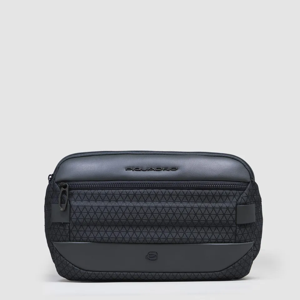 Piquadro Corner 2.0 Bauchtasche Herren Recycled Schwarz