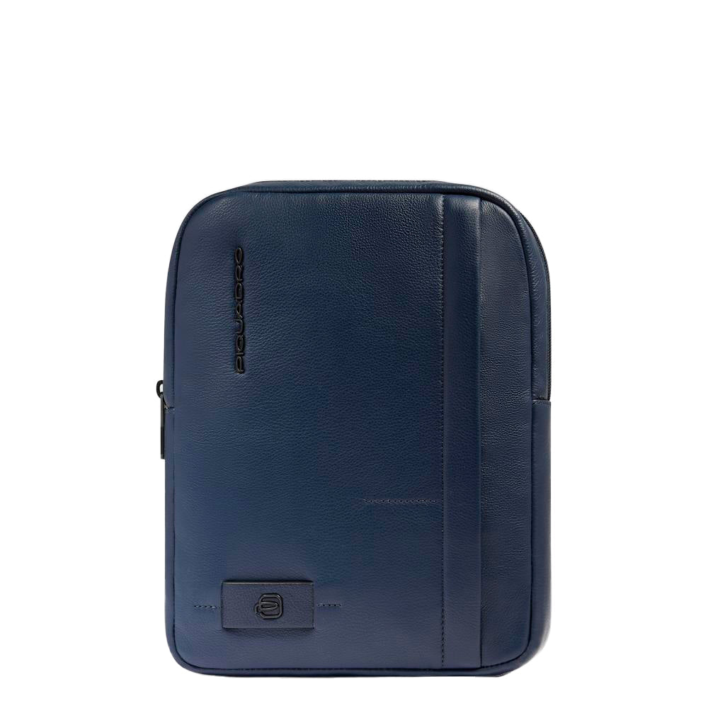 Piquadro Urban Borsello Leder Blau iPad RFID Herren