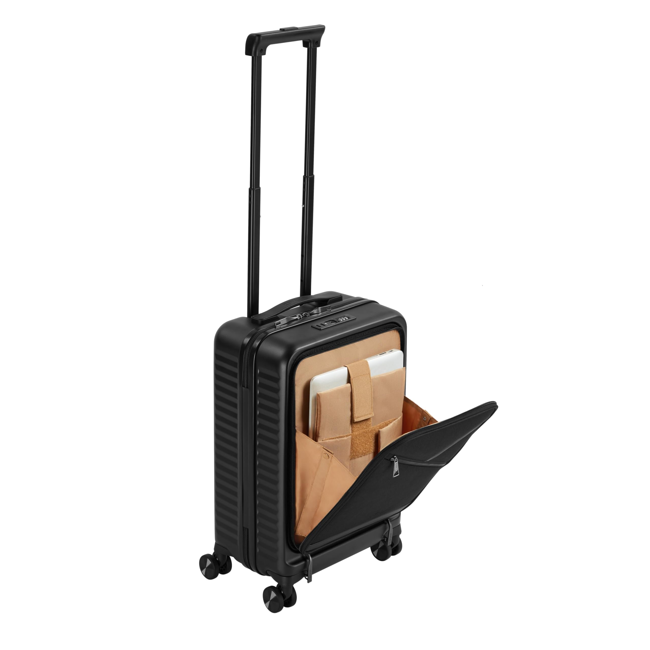 RIVACASE Malpensa 28 L Koffer Schwarz mit Laptopfach 15,6 Zoll
