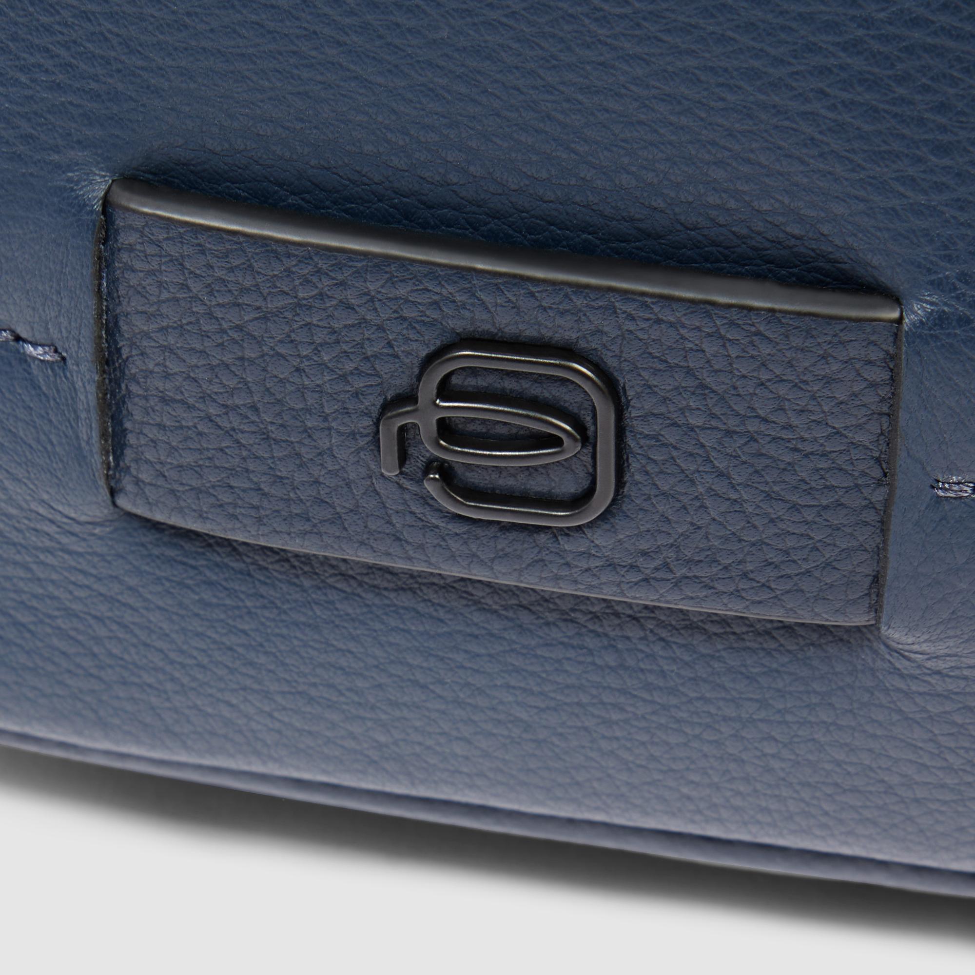 Piquadro Urban Borsello Leder Blau iPad RFID Herren