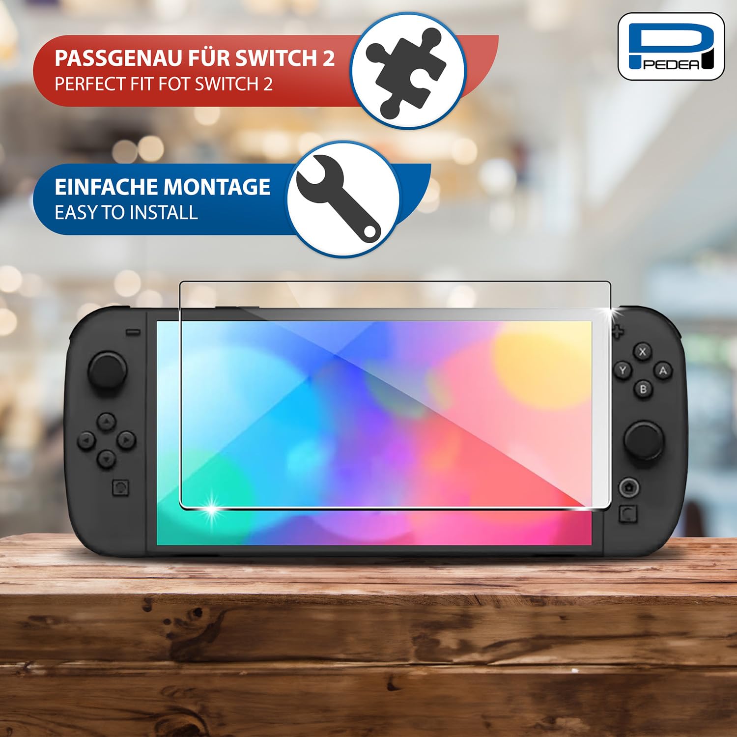 Pedea Panzerglas Schutzfolie Nintendo Switch 2 9H klar