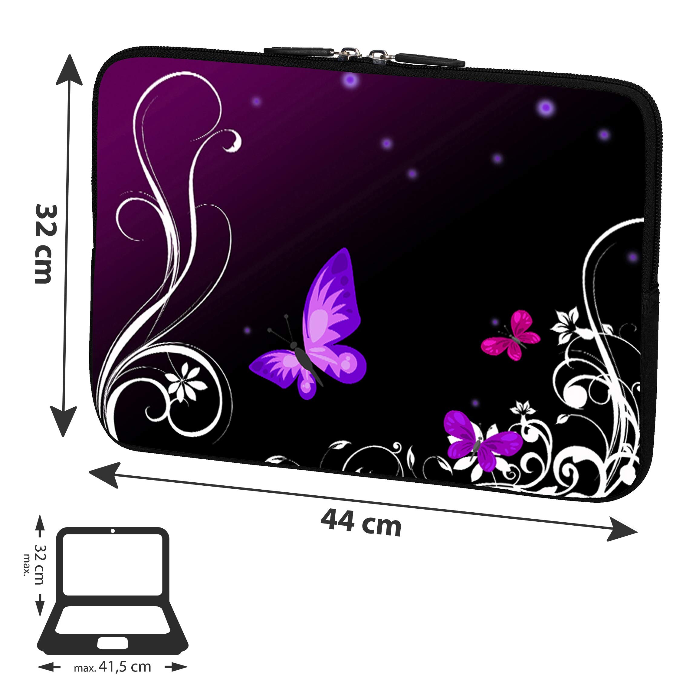 Pedea Design Schutzhülle 17,3 Zoll Purple Butterfly