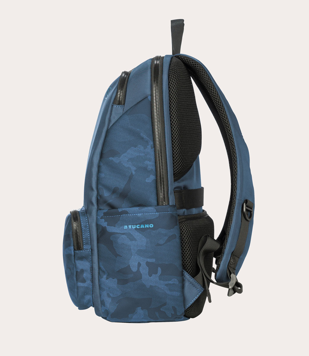 Tucano Terras Camouflage Rucksack Blau 15,6" Laptopfach