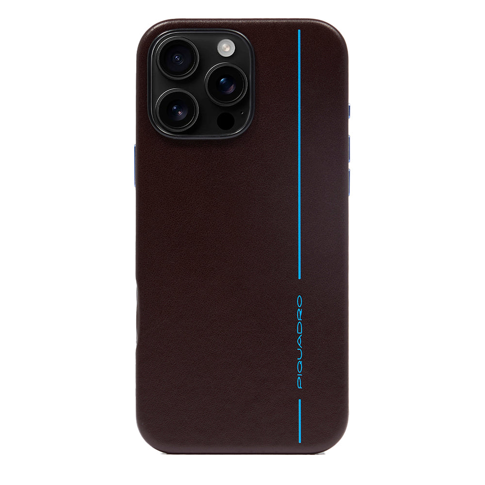 Piquadro Connequ iPhone 16 Pro Max Hülle Leder 6,9 Zoll