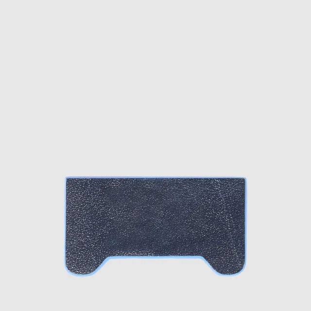 Piquadro Blue Square Leder Monogramm Braun Initialen Patch