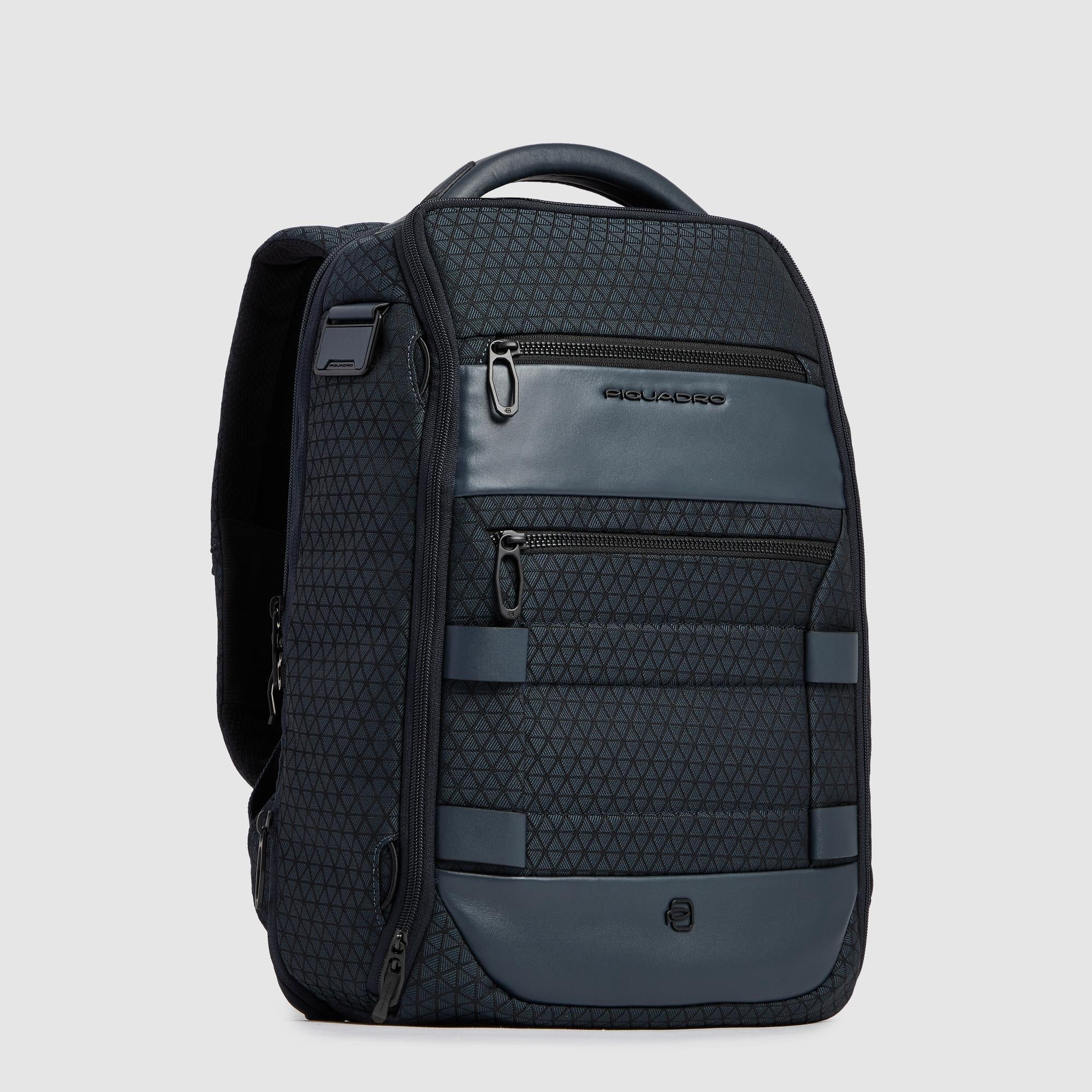 Piquadro Corner 2.0 Reiserucksack modular blau 15,6 Zoll Stoff