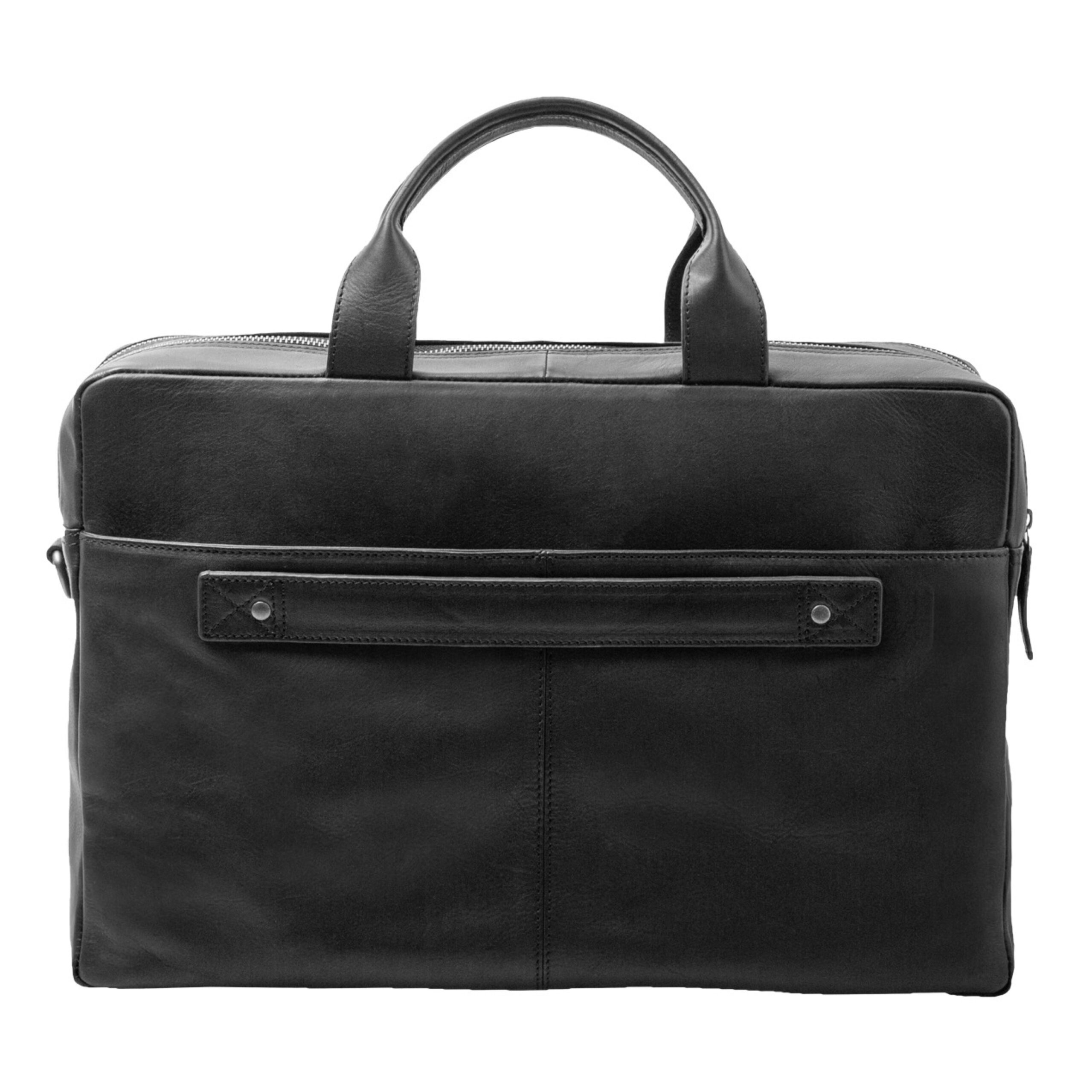 Lightpak Nomad Businesstasche schwarz Leder Laptopfach