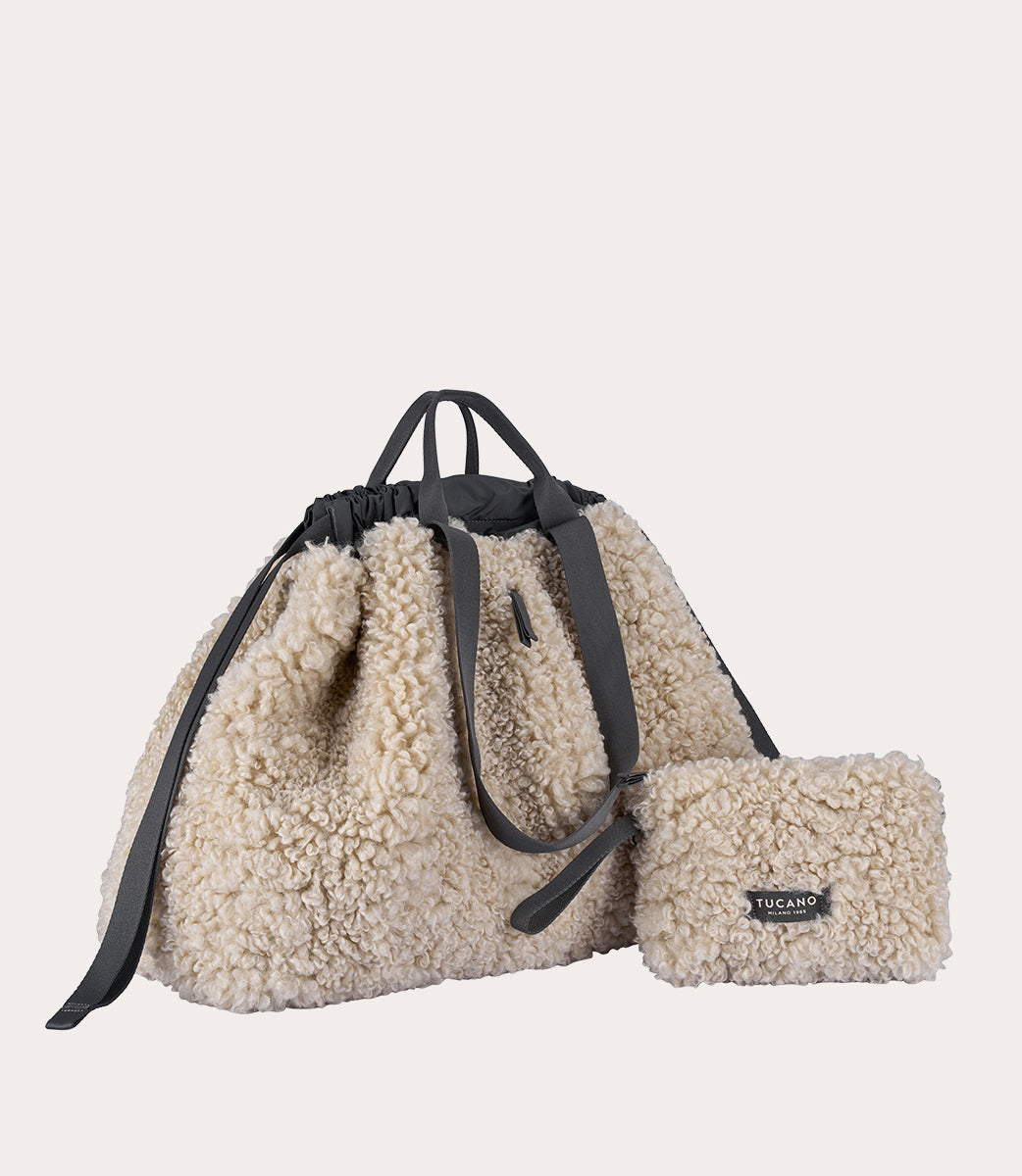 Tucano Carry Sheep Large Weekender Weiß Plüsch