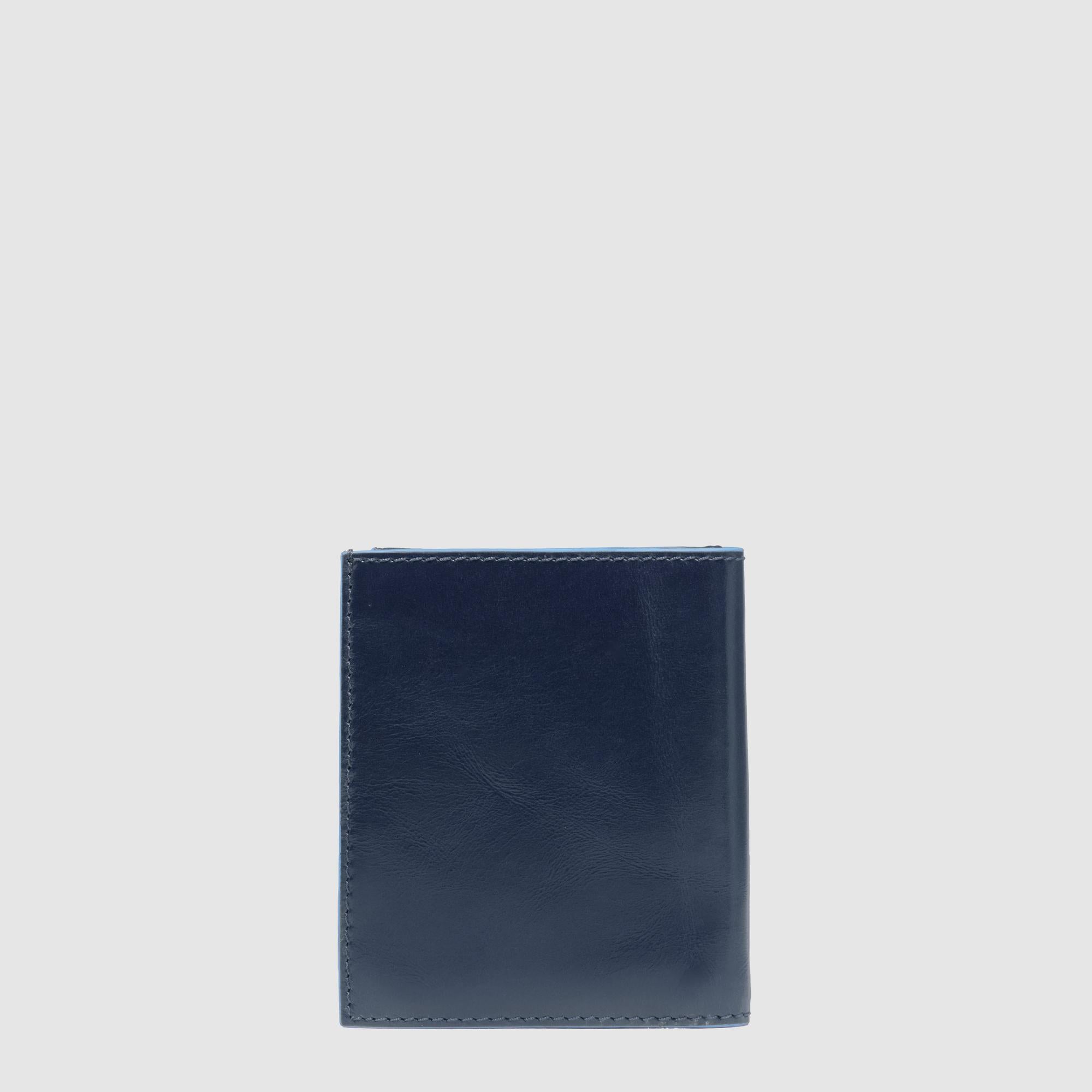 Piquadro Blue Square Kreditkartenetui Leder Blau RFID
