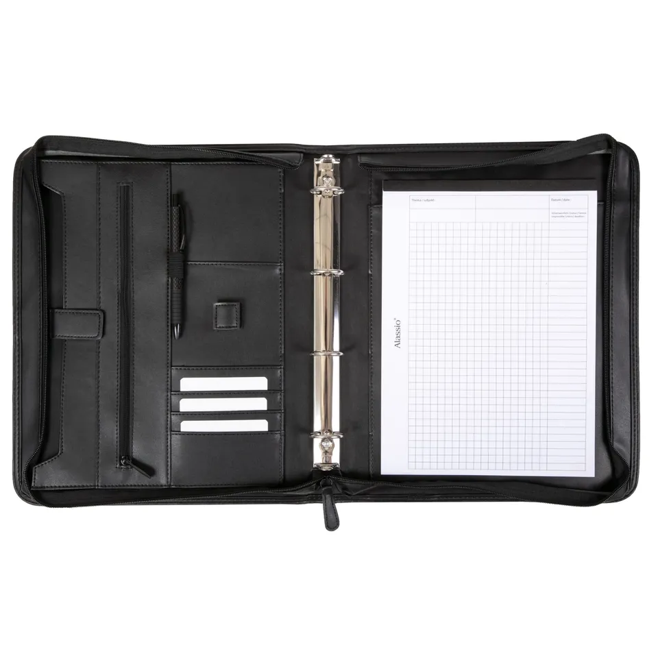 Lightpak Leonardo A4 Schreibmappe schwarz mit Griff