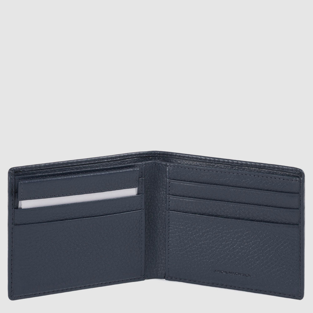 Piquadro Blue Square Herren Geldbörse Leder Schwarz RFID