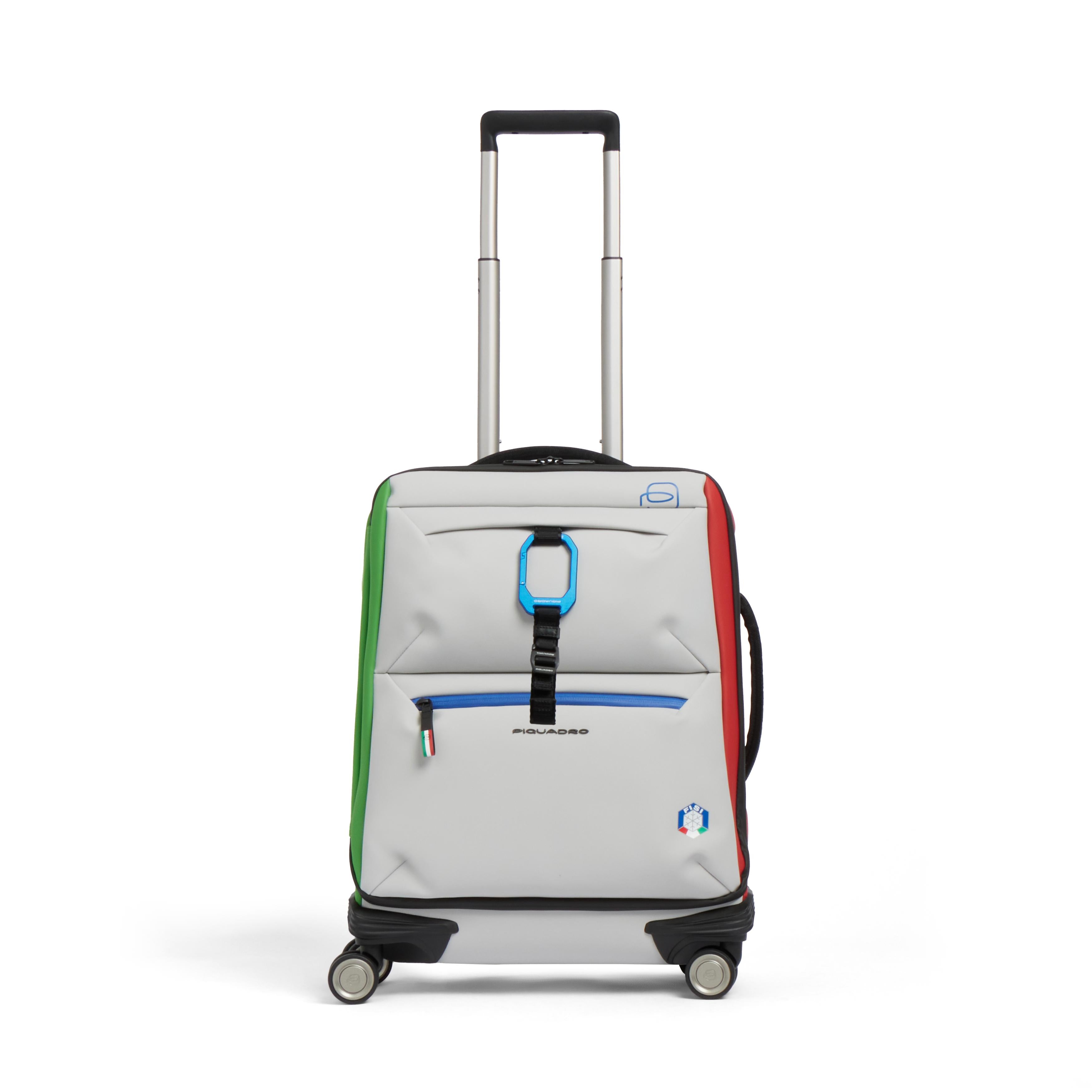Piquadro PQ-Light Kabinen-Trolley 4 Rollen gummiert bordeaux