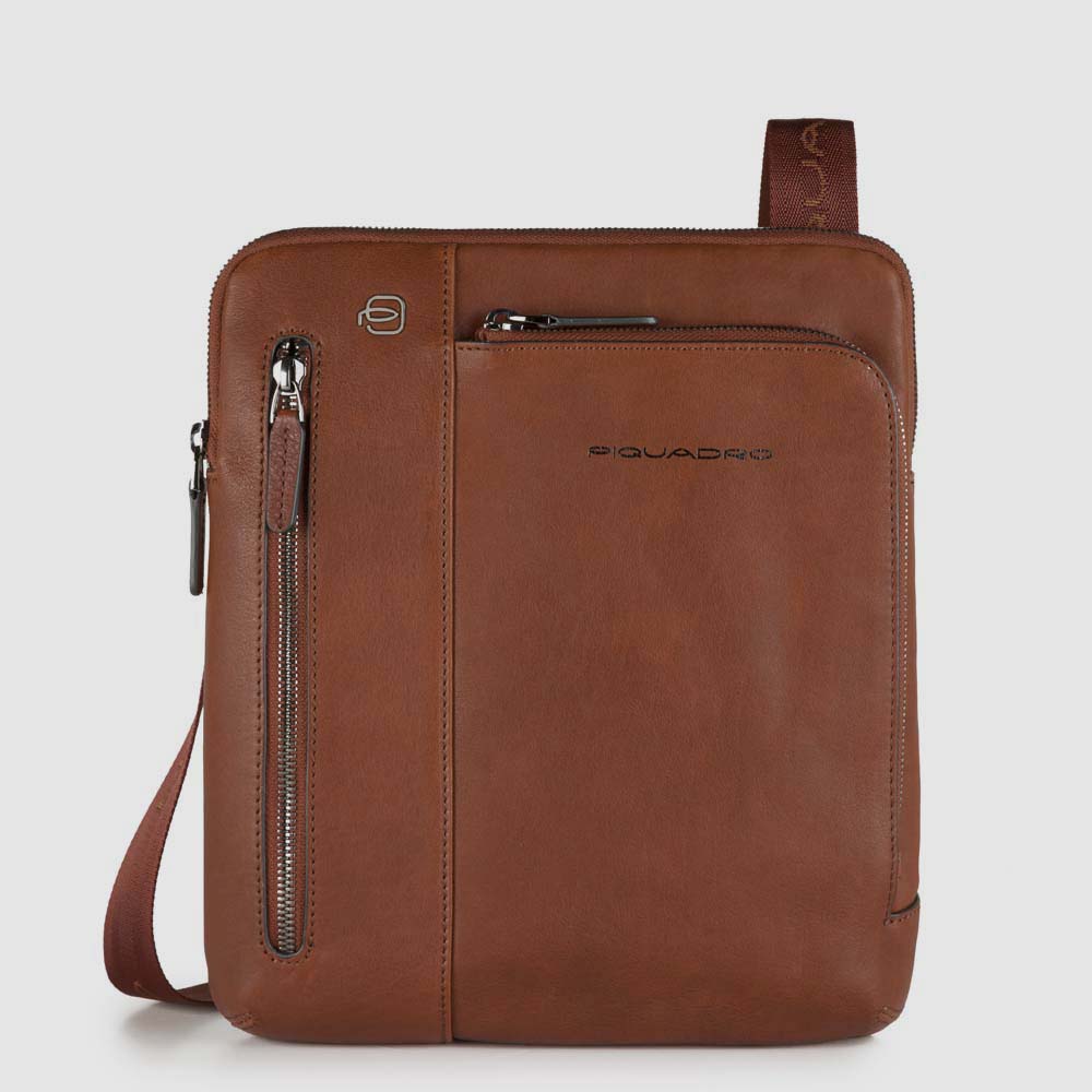 Piquadro Urban Umhängetasche Leder Herren Schwarz iPad