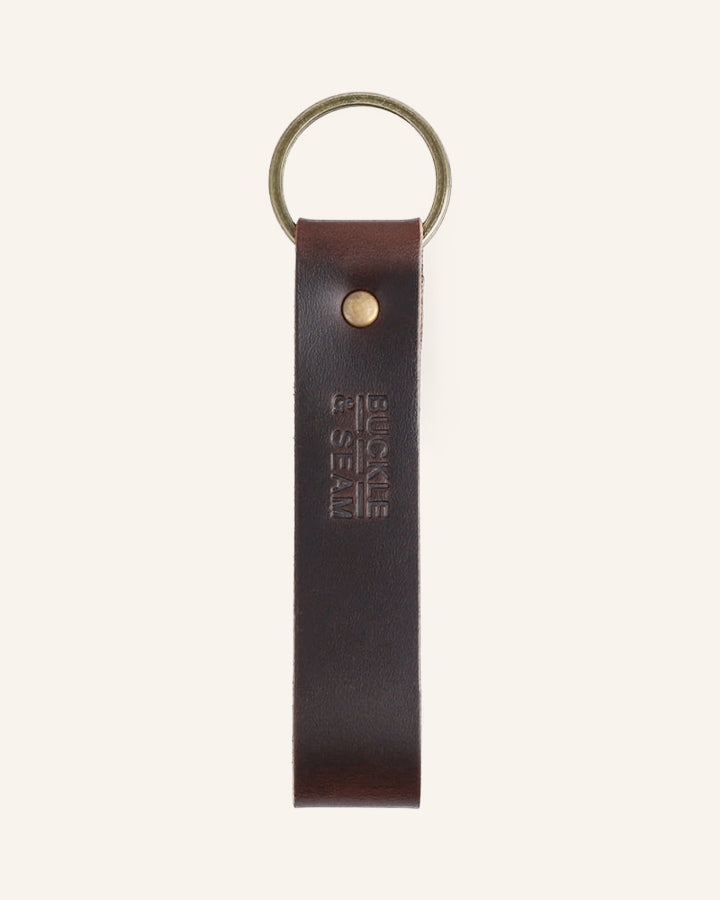 Buckle & Seam Soan Leder Schlüsselanhänger Gravur Gold
