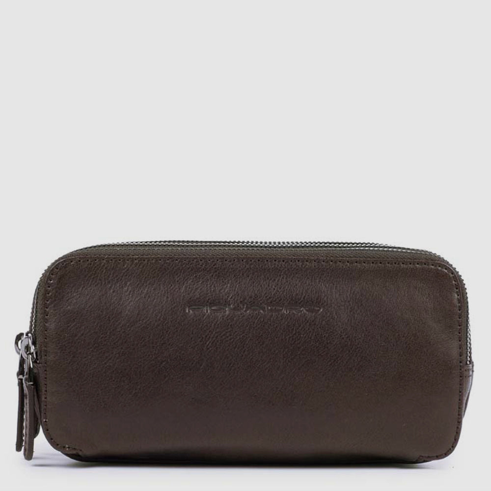 Piquadro Modus Pochette Leder 3 Fächer Schwarz