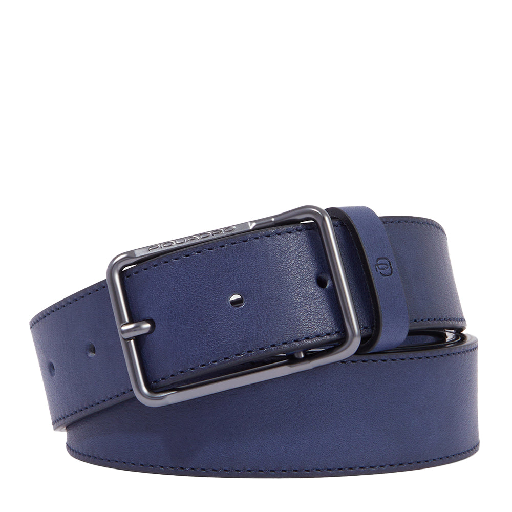 Piquadro Blue Square Gürtel Herren Leder Dorn blau