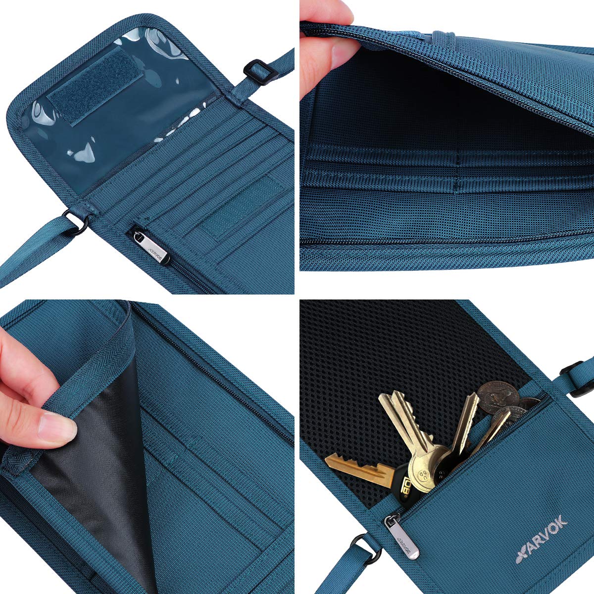 ARVOK Travel Accessories Brusttasche RFID Nylon schwarz