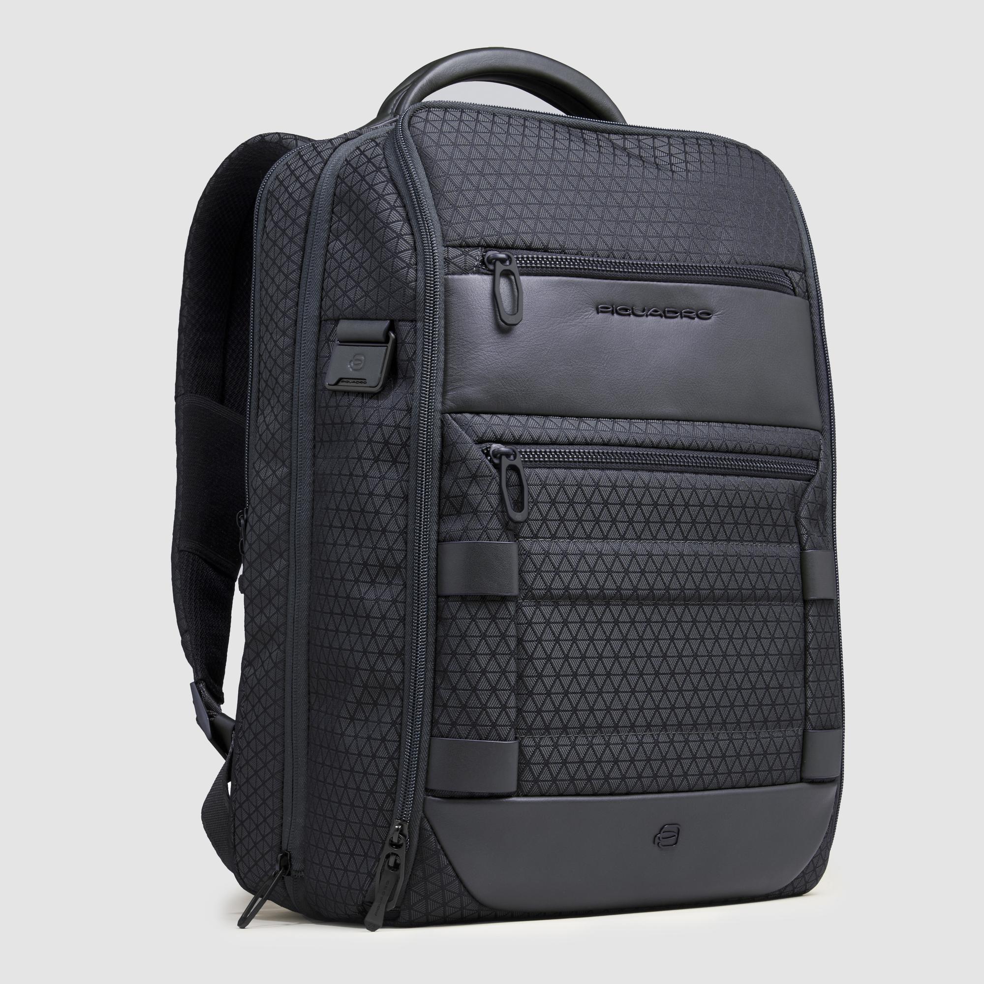 Piquadro Rover Rucksack 15,6 Zoll modular Grau Laptop