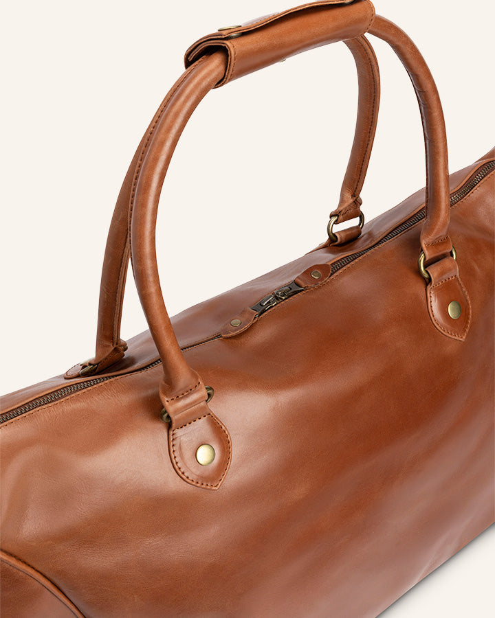Buckle & Seam Linwood Weekender Leder Braun 37 L Handgepäck