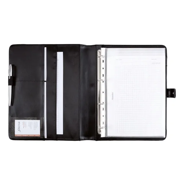 Lightpak Fano I Ringbuchmappe A4 schwarz Druckknopf
