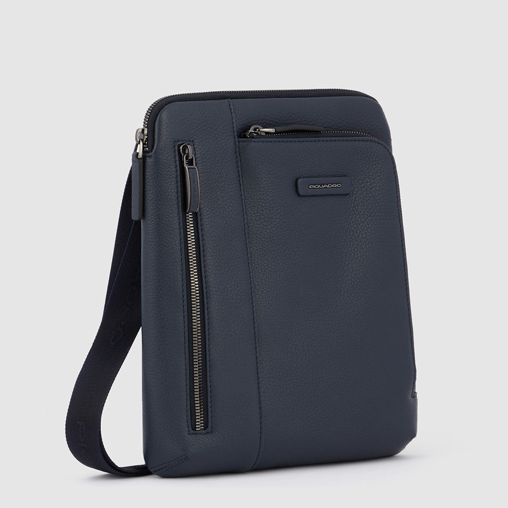 Piquadro Urban Herrentasche iPad Leder Blau klein