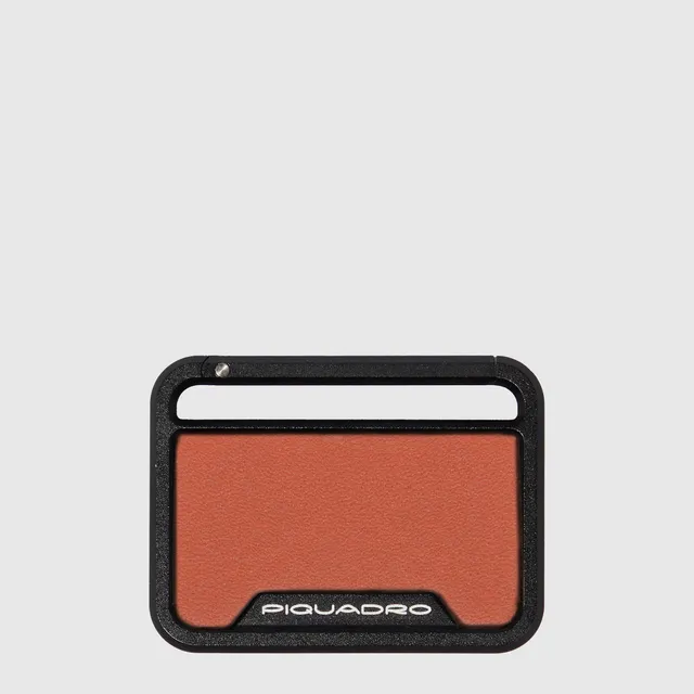 Piquadro Brief Monogram Plate Anhänger Schwarz Matt