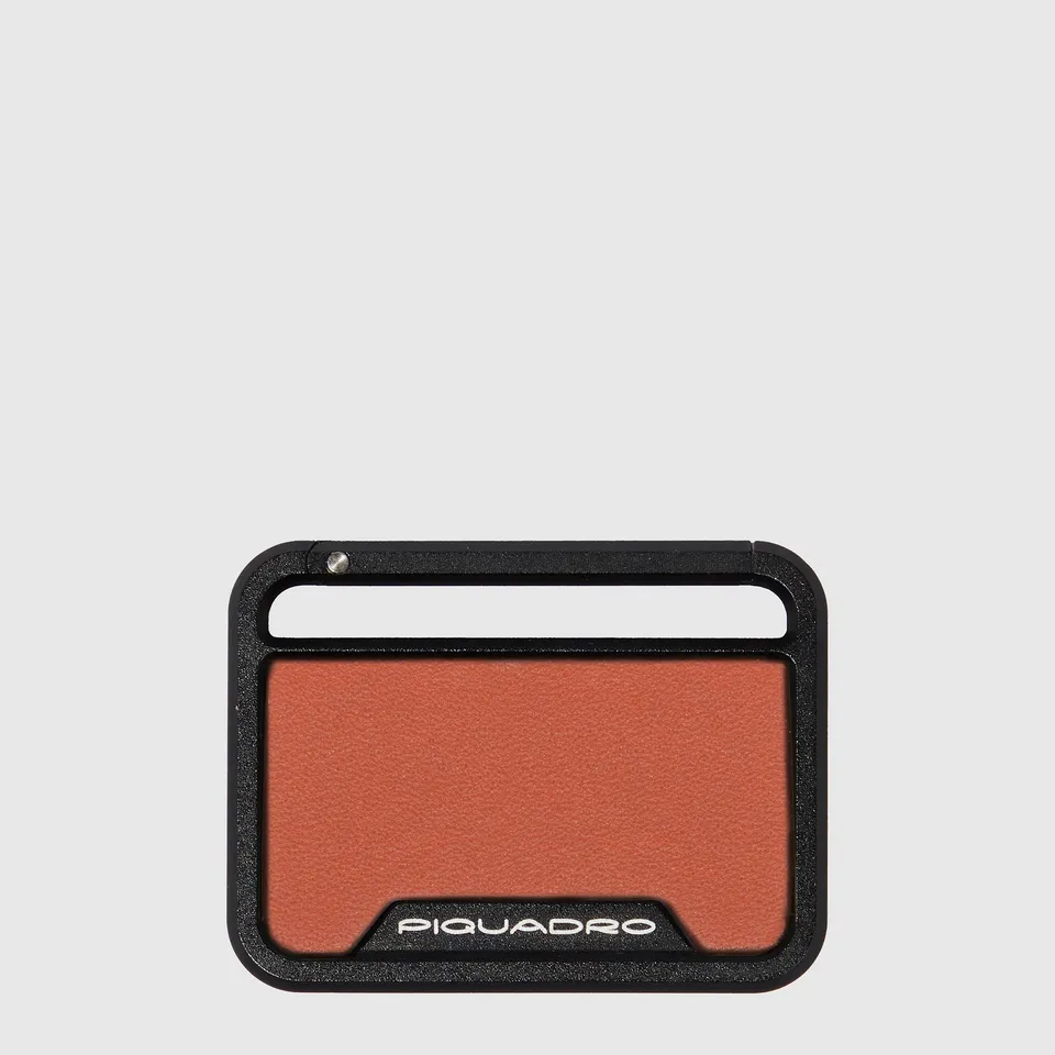 Piquadro Brief Monogram Plate Anhänger Schwarz Matt