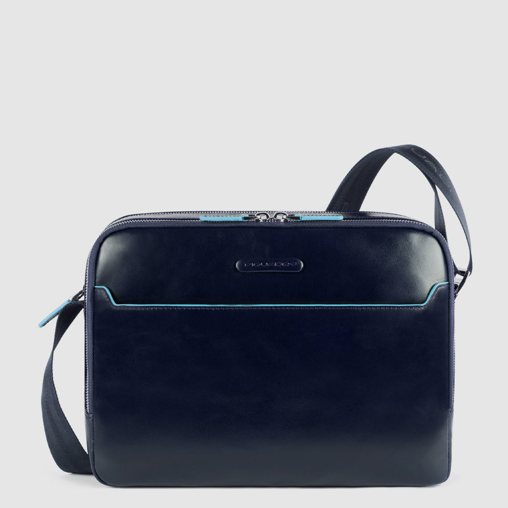 Piquadro Urban Umhängetasche 2 Fächer blau Leder